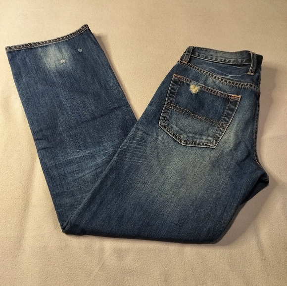 Lucky Brand Men's Vintage Straight R Distressed Blue Denim Jeans Sz 31/32 - Picture 13 of 16
